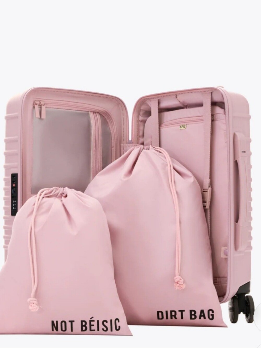 BEIS Small Carry-On Roller Atlas Pink NWOT - Picture 9 of 15